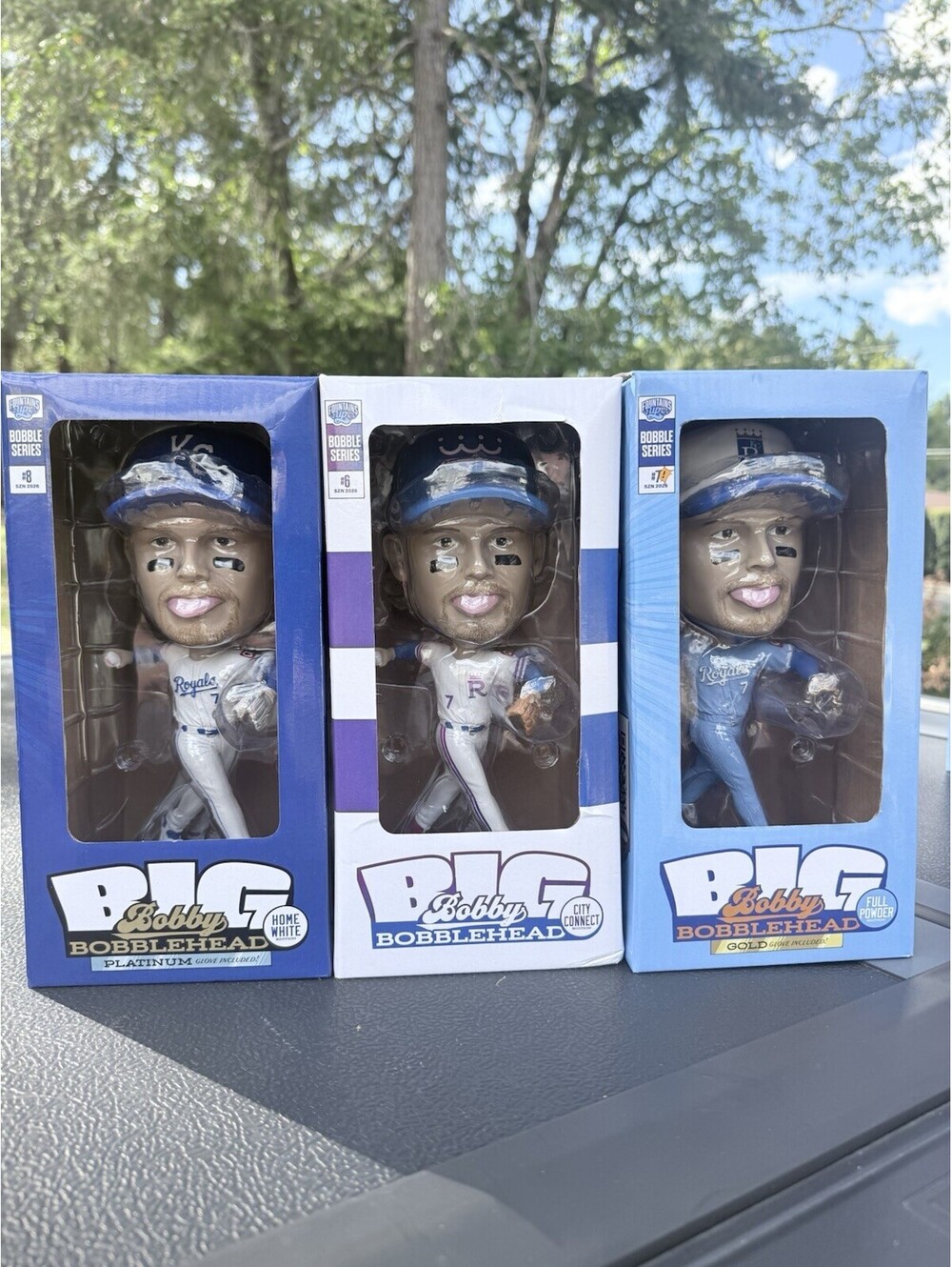 π§’*SET OF 3* KANSAS CITY ROYALS BIG BOBBY WITT JR BOBBLEHEAD 7/19 SGA